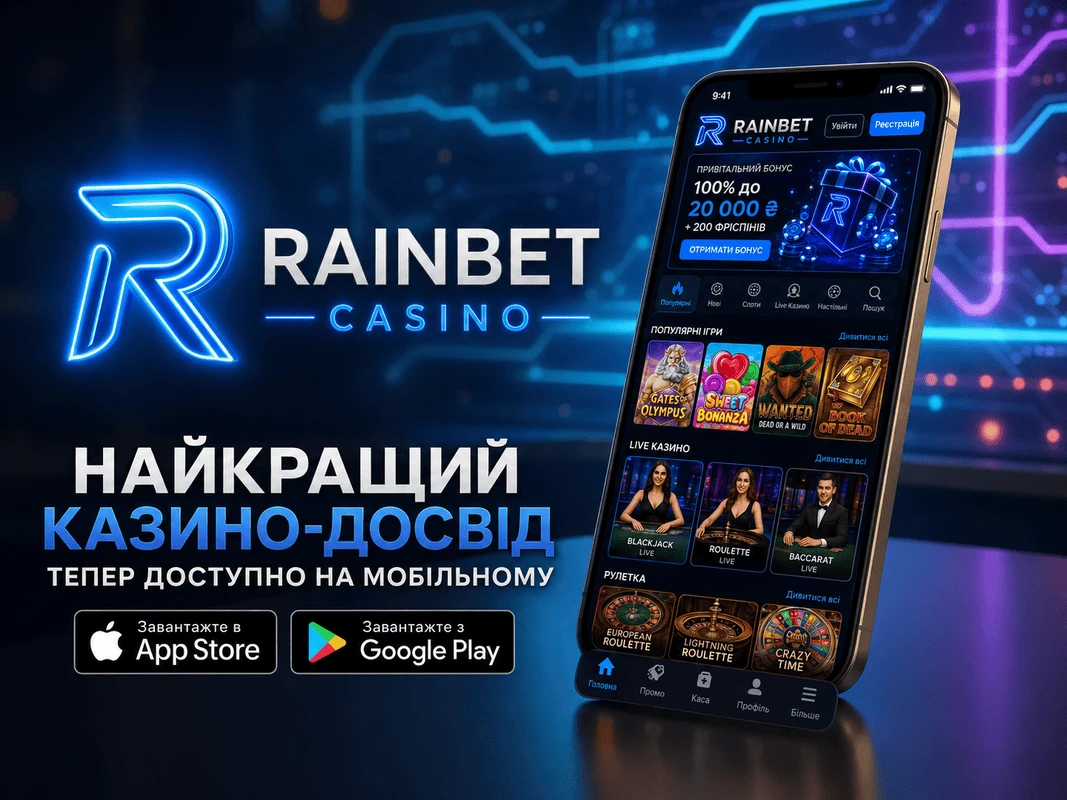 Rainbet Casino мобільний застосунок